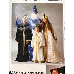 McCall's P211 Costumes Wizard, Ghost, Angel, King, Red Riding Hood, Kids